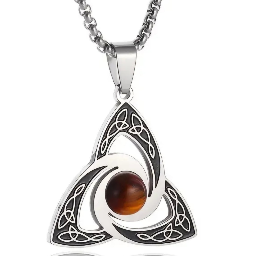 Witches Knot Pendant with Tiger Eye